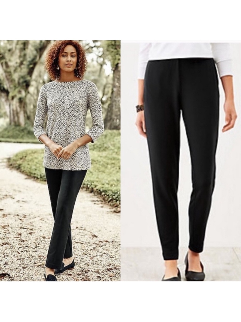 J. Jill Black Slim Leg Pants Size Large